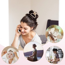 4 Pcs Metal Hair Clip Hair Clip Metal Small Metal Hair Claw Clips for Fine Hair Small Metal Claw Clips Non-slip Women Hair Clips Strong Hold Hair Clips Silver Hair Clips for All Women Hair Types