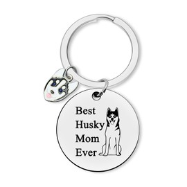 Husky Keychain Husky Lover Gift Dog Lover Gifts for Women Husky Jewelry for Girls Husky Owners Pet Owners Gifts for Her Husky Owner Gifts for Husky Mom Dog Owner Animal Lovers Gifts for Friends