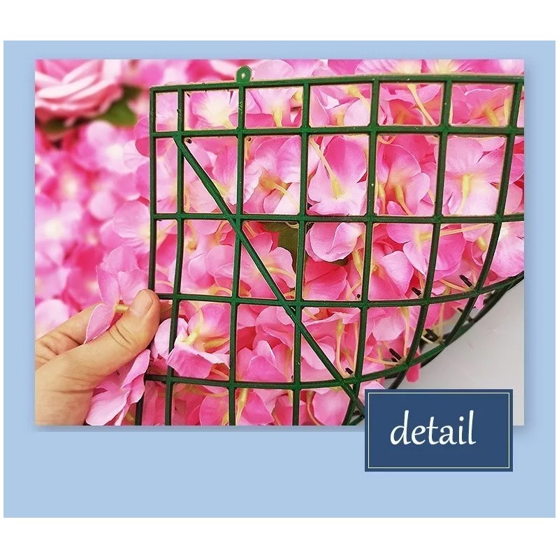 Liven_Decor 5 Muro Flores Artificiales Panel Decoración Pared 60x40 Cms