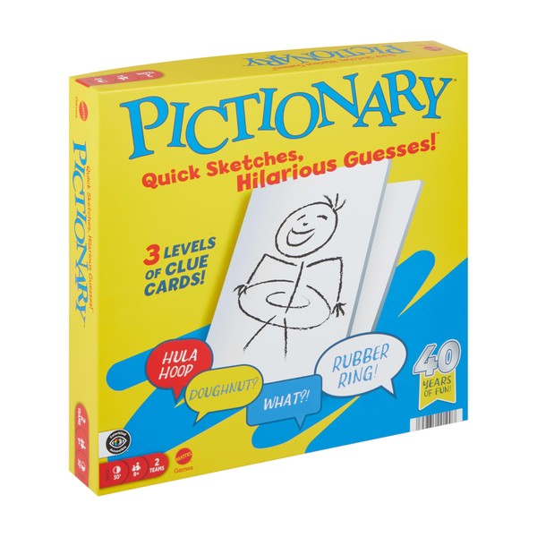 Mattel Games Pictionary Family Board Game for Kids, Adults and