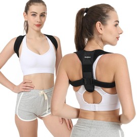 [2024 / Improved Version] Hunched Belt, Back Muscle Belt, Strong Fixing Power Support, Inconspicuous, Neck, Shoulder, Back, Breathable, One Size Fits Most, Sports, Adjustable, Easy to Put on and Take