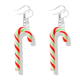 Cute Candy Cane Earrings Christmas Earrings for Women Christmas Cane Earrings Holiday Earrings Jewelry Gifts(B)