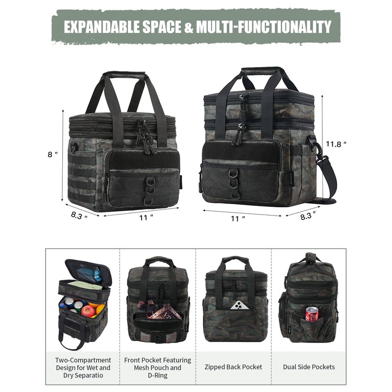 JOYHILL Lunch Bag & Lunch Box for Men Women- Tactical