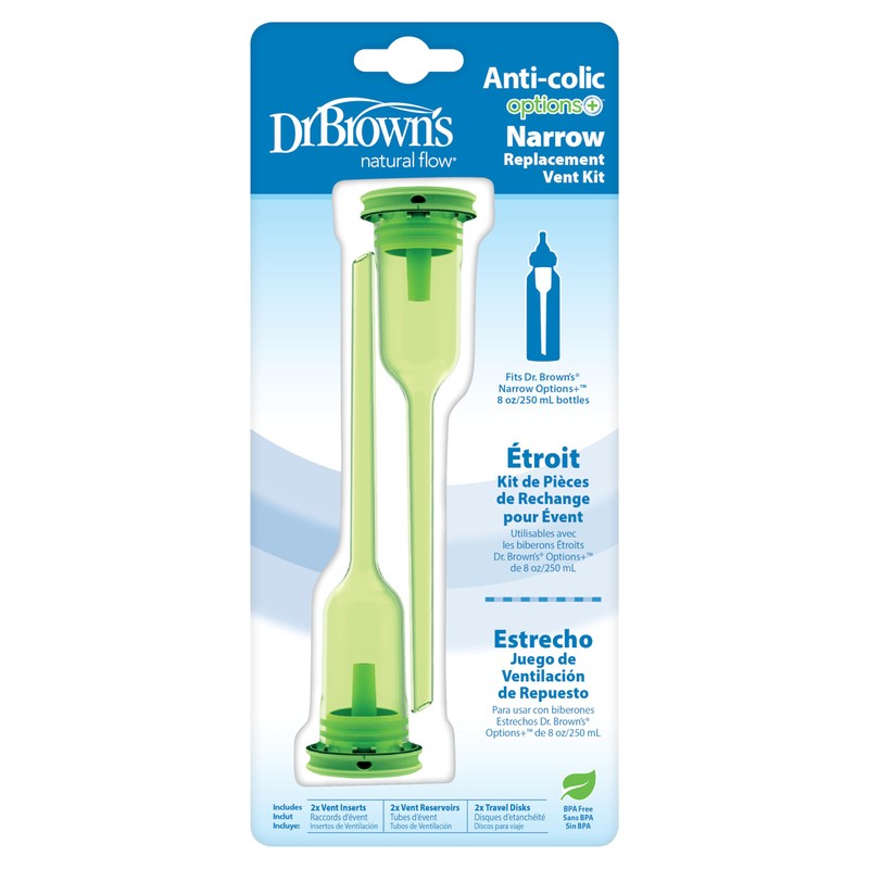 Dr. Brown's Natural Flow Options+Replacement Vent Kit, Narrow, 2 Count