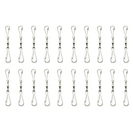 WorldaWhirl Whirligig Wind Spinner SS Swivel Hook Display Twist Turn Twirl Swirl (20, Clip and Clip)