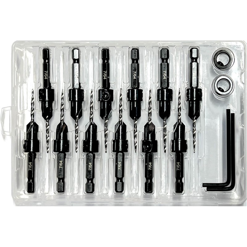 FTG USA Countersink Drill Bit Set 12 Pc #4 (7/64")