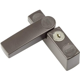 BURG-WÄCHTER Winsafe WS 11 BR SB window lock, 1 piece, 142 x 24 x 35 mm, brown