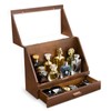 Miratino Cologne Organizer for Men, Wood Cologne Stand with Drawer,