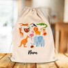 GRAVURZEILE Printed Gym Bag - Zoo Animals Design & Name