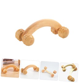 Mikinona Wooden Massage Roller Portable Muscle Relaxing Tool for Tension Relief and Circulation Improvement Handheld Design for Easy Use After Exercise