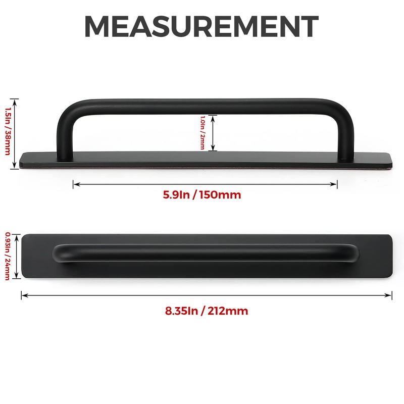 Ravinte Adhesive Cabinet Handles Self Stick Drawer Pulls Stick on