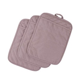 Anyi Pot Holders for Kitchen Heat Resistant, Cotton Hot Pads for Kitchen Counter Table, Grey Kitchen Pot Holders with Pocket Pack of 3