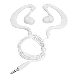 Swimming Headphones 3.5 mm Wired, IP68 Waterproof Line Headphones with Replacement Earplugs, Waterproof Sports Headphones for Swimming, Running, Surfing (White)