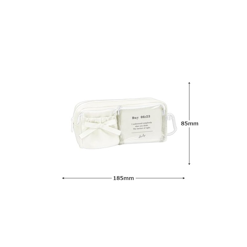 [Q-LiA] Coolier Pen Pouch W Clear Pocket Pen Pouch 93265