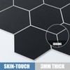 6-Sheet Black Hexagon Peel and Stick Backsplash for Kitchen and