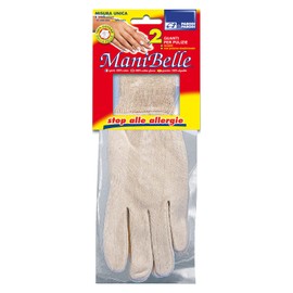 Pack of 2 Pair of Cotton Gloves with Gauntlet, X2, Cotton Hypoallergenic Gloves Manibelle with Sleeve, For Cleaning, Pair of Cotton Gloves with Cuff, 1 Pair of Cotton Gloves Art. 120