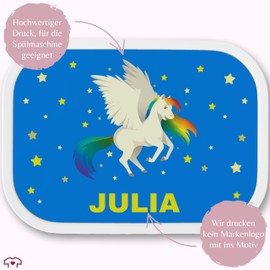 Children's Campus Lunch Box for Mepal - Unicorn Motif Girls - 750 ml - Blue - Unicorns Lunch Box School Preschool Children Gifts Unicorn Children's Lunch Boxes Nursery