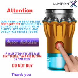 Dyson V15 Filter, 3-Pack Premium True HEPA Replacement Filters for Dyson V15, V15 Absolute/Submarine, V11 Animal, V11 Completed/Absolute, Dyson-V11, V11 Filter with Trigger Clamp, Part no. 970013-02