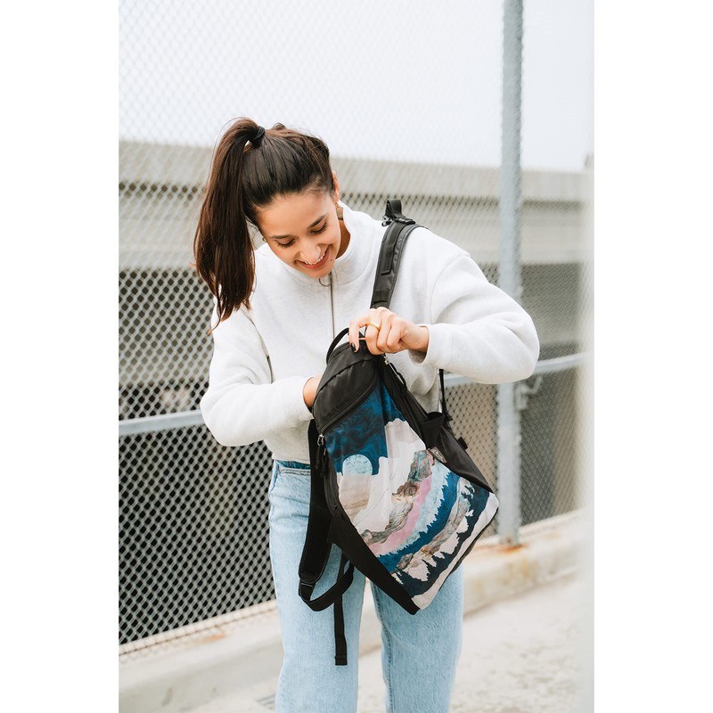 ChicoBag Travel Pack rePETe Recycled Backpack w/Built-In Pouch & Carabiner