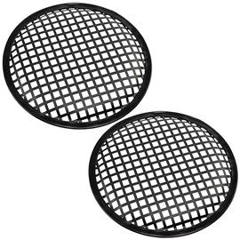 AERZETIX - C53573 - Set of 2 Mesh Mesh Protective Nets/Protective Grille/Speaker Grille for Loudspeakers/Box Cases/Subwoofer - Diameter 205 mm 8'' - Colour Black - for Car