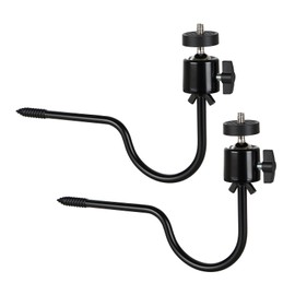 Danoib 2-Pack Trail Camera Mount, 1/4" -20 Threaded Insert 360°Rotating Adjustable Trail Camera Holder Stand for Mounting Trail Cameras, Solar Panels, etc