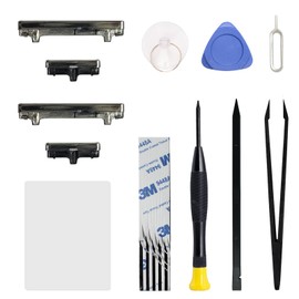 2 Pack for Galaxy Note 10 Plus Power Volume Button Replacement Repair Part, Side Buttons Compatible with Note 10 Plus, with Toolkit, Silver