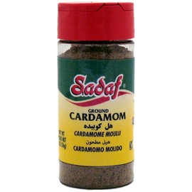 Sadaf Green Cardamom Powder - Ground Cardamom for Cooking and Food Flavoring - Middle Eastern Cuisine - Cardamomo Verde - Kosher - 2 Oz Bottle With Shaker Top