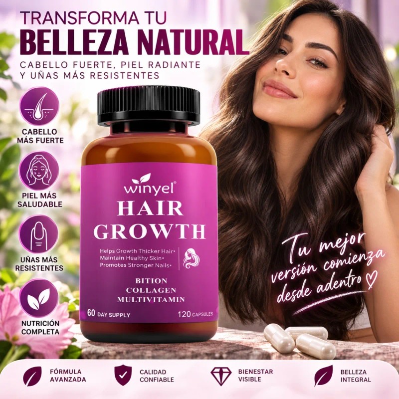 Biotina Colágeno Multivitamínico Cabello Uñas 120 Caps