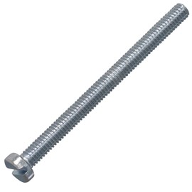 AERZETIX - C60167 - Set of 20 metal screws with cylinder head M4 x 50 mm with S-slot - connecting bolts - DIN 84 - hardness 4.8 - made of galvanised steel - silver