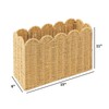 Paper Rope Magazine Holder with Scalloped Edge – Handwoven Floor