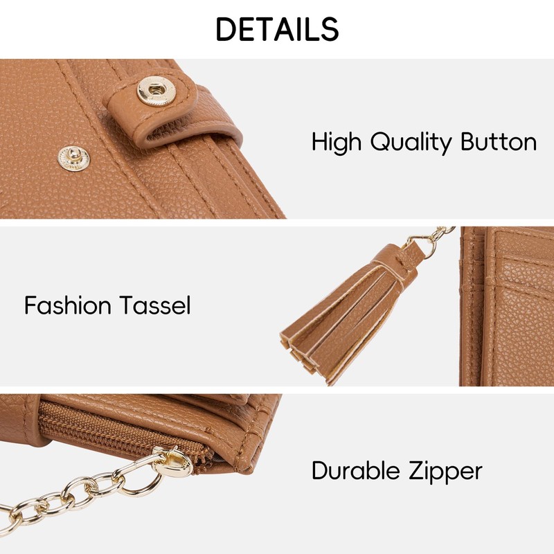 CLUCI Small Womens Wallet RFID Blocking Credit Card Holder with