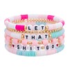 Jvvsci Inspirational Motivational Gifts Bohemian Stackable Stretch Bracelets Set Boho