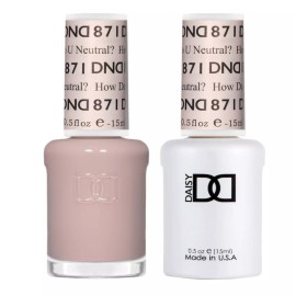 DND DUO GEL - SHEER COLLECTION - 871 HOW DO U NEUTRAL? -  GEL NAIL POLISH SET