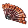 12PCS Temporary Tattoo Paste Cones Brown India Hand Painting Drawing