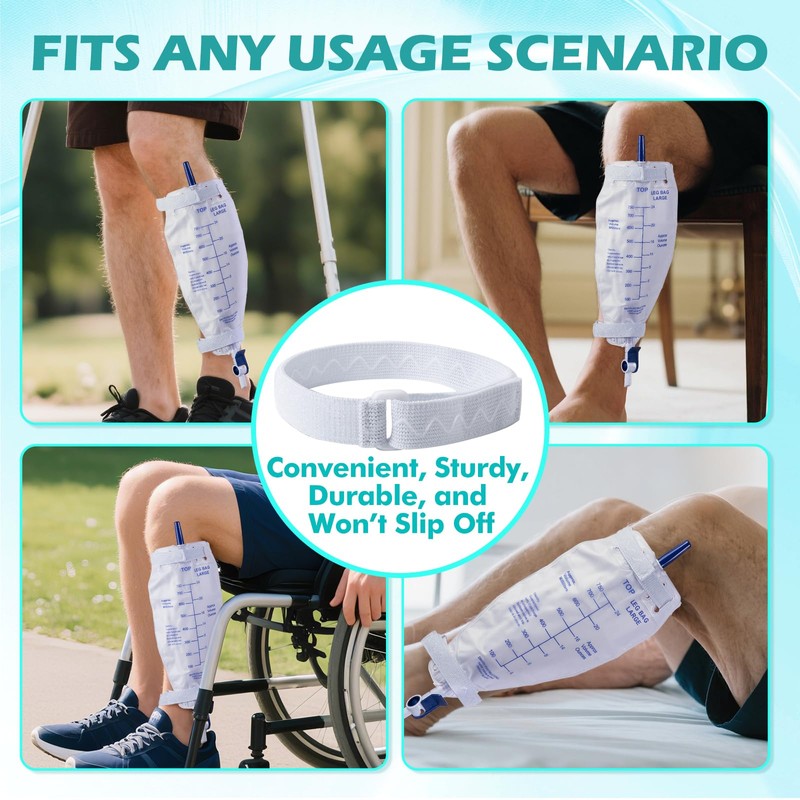 AurMirai Anti-Slip Catheter Leg Bag Strap, 16 in / 40