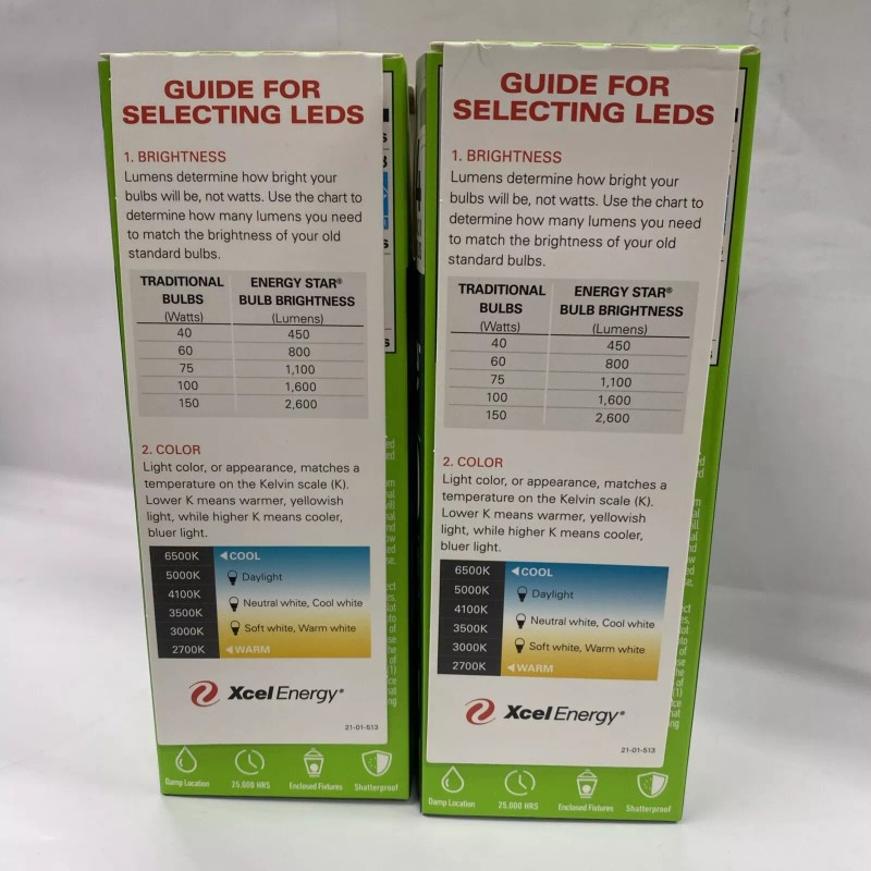 Greenlite Energy Star 2X 4Pack Greenlite 9W LED 60W non-Dimmable