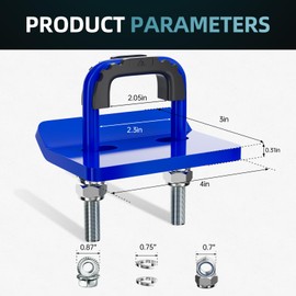CROSSHIP Hitch Tightener for 1.25" and 2" Hitch - Anti Rattle Clamp, Heavy Duty Hitch Stabilizer Easy Installation, Reduce Movement On Hitch Mount Hitch Tray Cargo Carrier Bike Rack Trailer Ball, Blue