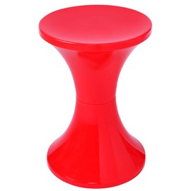 Stool, Red Color, Polypropylene, Diameter (approx.): 12.0 inches (30.5 cm), Height (approx.): 17.5 inches (44.3 cm), Weight (approx.): 31.6 oz (900 g), Made in China, Red, Nordic Style, Stylish (Red Color)