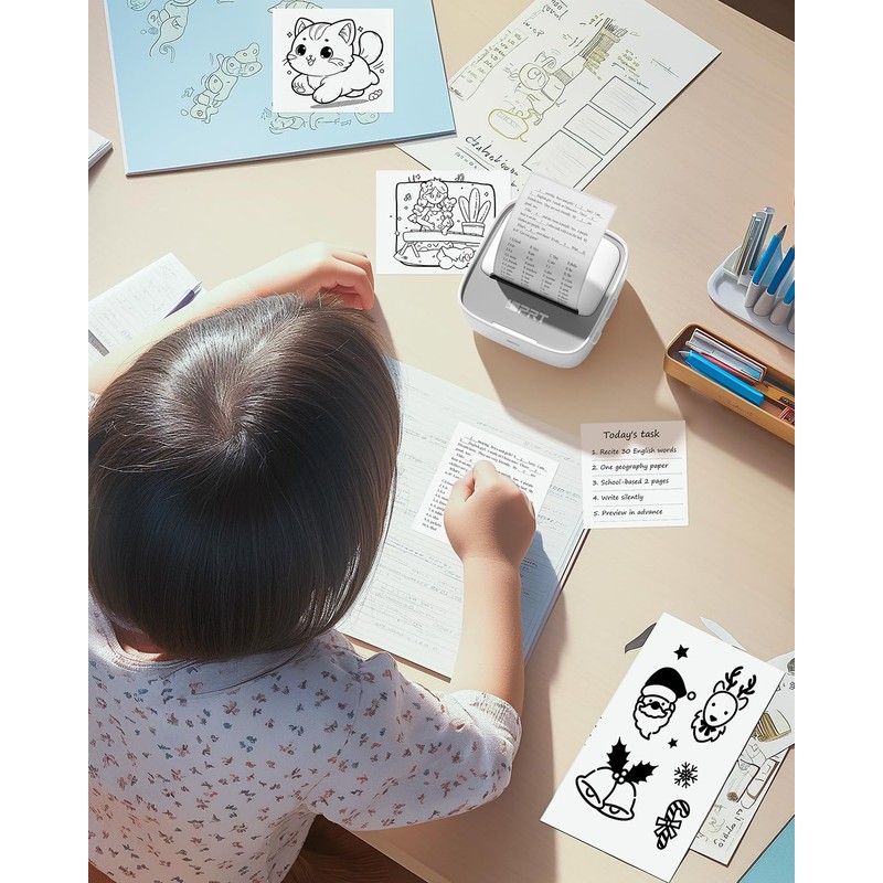 iDPRT Sticker Maker, Portable Thermal Printer with 1 Roll Sticker