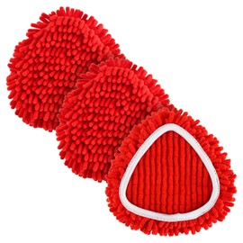 Mop Replace Head for O Cedar, Spin Mop Heads Replacements for Ocedar Easywring 1 Tank Spin Mop, Chenille Duster for Ocedar Mop Include 3 Pack Red Microfiber Chenille Mop Pad for Ocedar Spin Mop