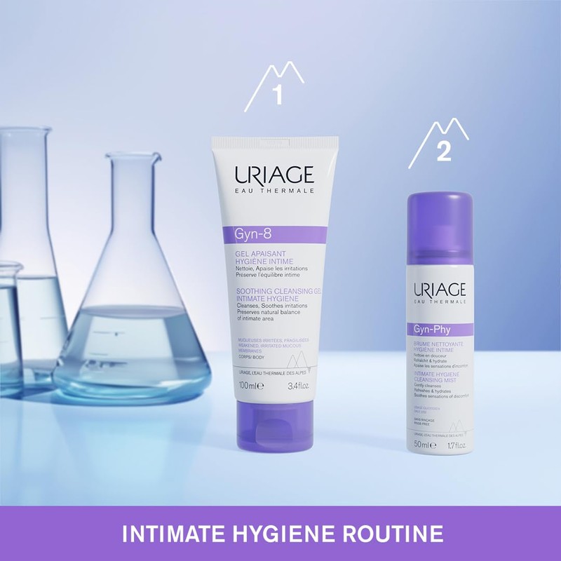 Uriage Gyn-8 Soothing Intimate Cleansing Gel 100ml - Cleanses, Immediately