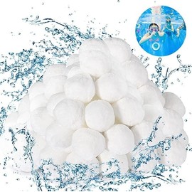 LYQC 3 lbs Pool Filter Balls Eco-Friendly Fiber Filter Media for Swimming Pool Sand Filters (Equals 50kg/100lbs Pool Filter Sand) (3, Pounds)
