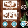 12 Pieces Mountain Stencils Pine Tree Stencils for Painting on