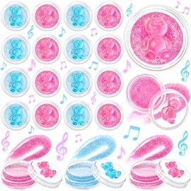 Leelosp 24 Pcs Cute Lip Gloss Party Favors Bear Kpop Birthday Goodie Bags Gender Reveal Baby Shower Favors for Guests Birthday Thank You Gifts Lip Balm Bulk Honey Scent