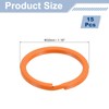 sourcing map 15Pcs Split Keychain Rings, 30mm Round Flat Key