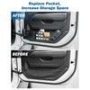JOYTUTUS Front Door Storage Box Pockets Compatible with 2018-2023 Wranlger