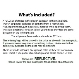 CGD Graphics REFLECTIVE GOLD METALLIC GP RIM STRIPES WHEEL DECALS TAPE STICKERS YAMAHA YZF R1