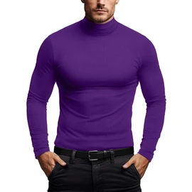 Zengjo Mens Mock Turtleneck Long Sleeve Shirts Thermal Baselayer Top