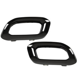 Exhaust Tip Cover Trims, Fit For Benz GLC GLE GLS Class X253 C253 W167 V167 C167 X167 AMG Line 2020-2023, Replacement With Buckle On Back, For Standard Bumper, UV Resistant (2#)