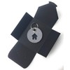 Felt Key Fob - Circle/Disc/with House - Light Grey -
